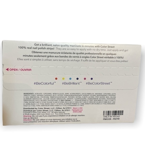Color Street Only In Vegas Press on Nail strip easy peel and apply long lasting - Picture 3 of 4